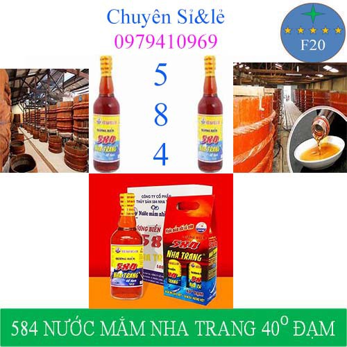 Thùng nước mắm 584 độ đạm 40 nguyên chất. nước mắm cá cơm 584 Nha Trang