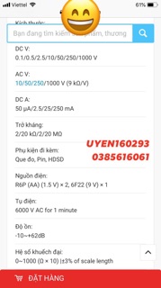 Đồng hồ vạn năng Nhật Bản Kyoritsu 1109S