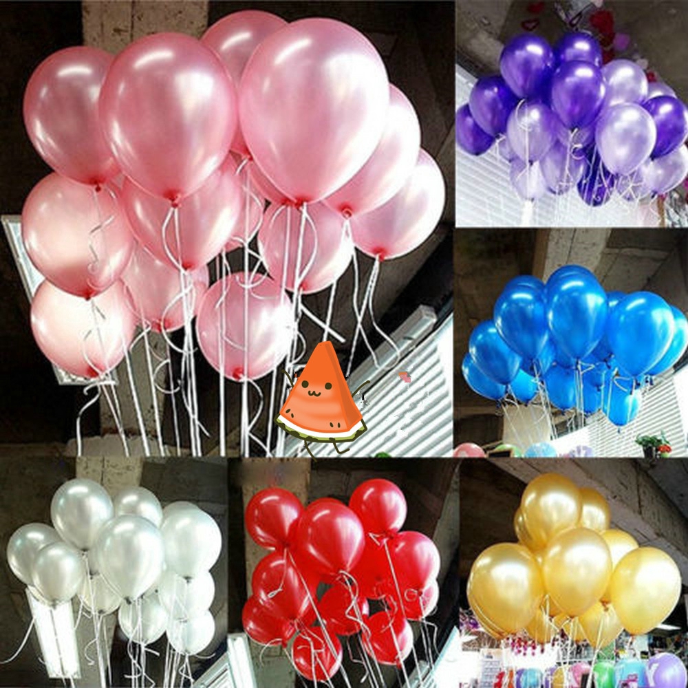 Set 30 bong bóng tròn nhiều màu sắc dùng trang trí tiệc