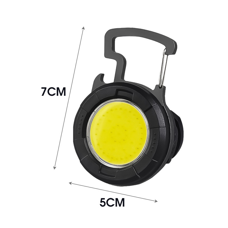 1 Đèn Pin LED Mini Cổng Sạc USB Đa Năng Kèm Móc Khóa