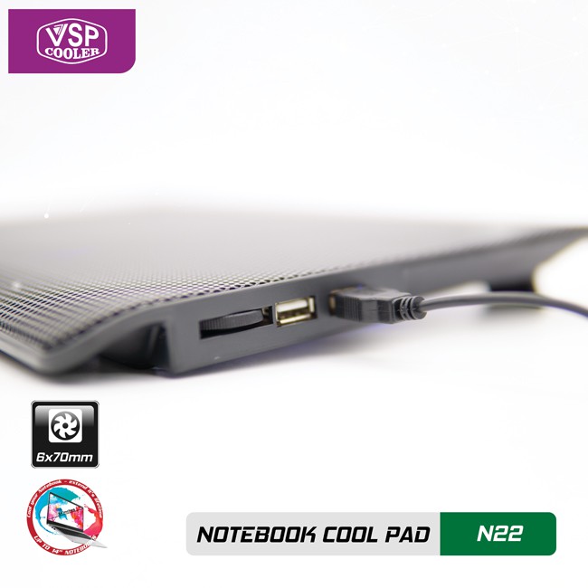 Đế Tản Nhiệt VSP Cooler N22 (6*Fan 7cm )