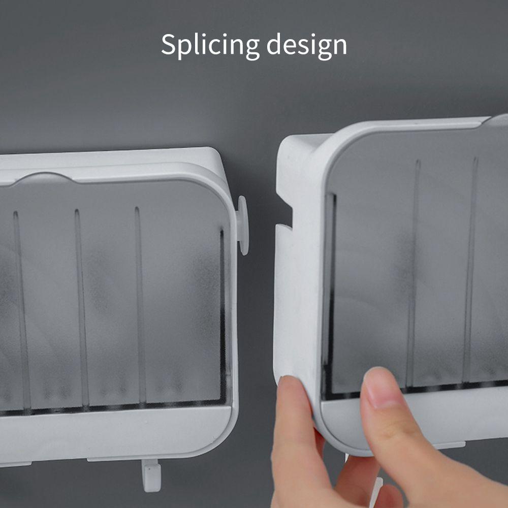 Hộp Đựng Xà Phòng Tự Dính Có Móc Treo Khăn Cho Nhà Bếp