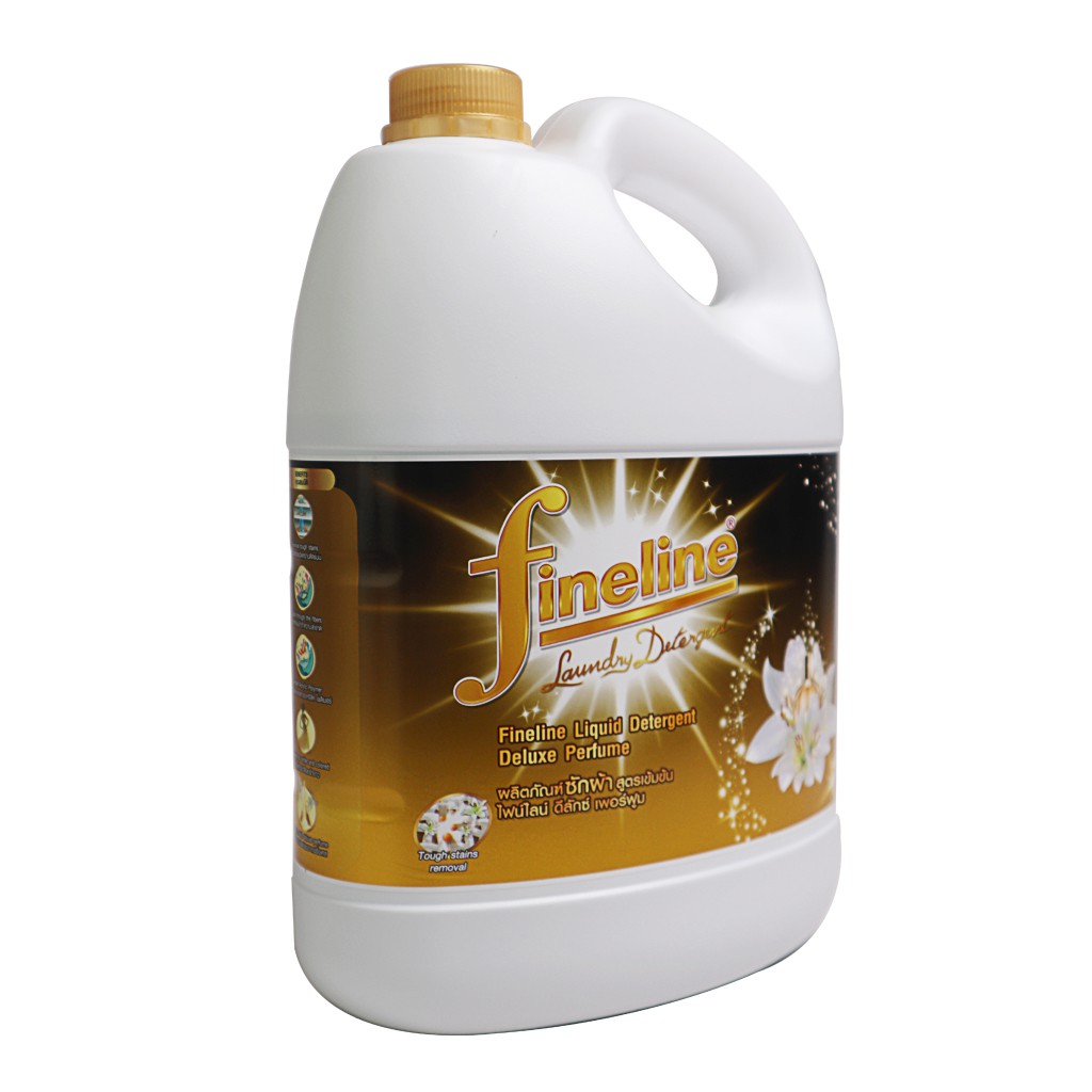 Nước giặt xả nước hoa Deluxe Perfume FINELINE Laudry Detergent Thái Lan 3000ml - can vàng đen - Fineline wash detergent