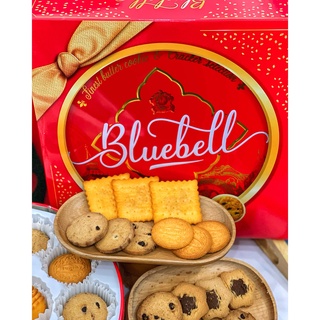 Bánh cookies Bluebell đỏ hộp thiếc 350g có túi kèm