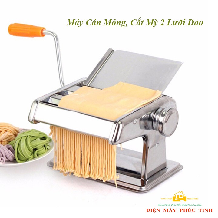 Máy càn mì, cắt mỳ sợi 2 lưỡi dao