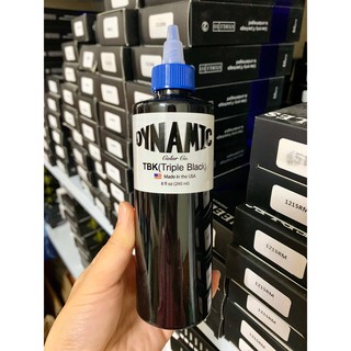 TBK, Mực xăm Dynamic triple black 240ml, Mực siêu đen, chai chiết 60ml-120ml