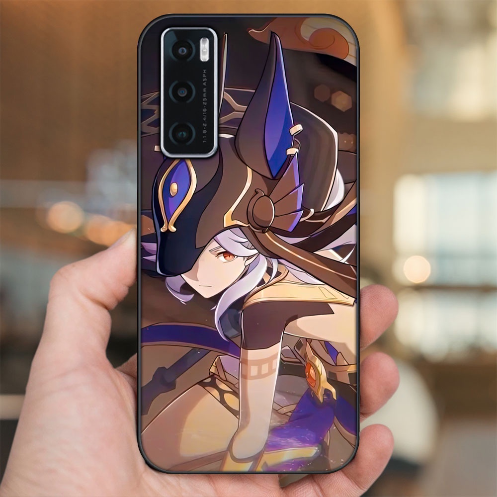 Ốp lưng Vivo V20 SE viền đen in hình Cyno Genshin Impact