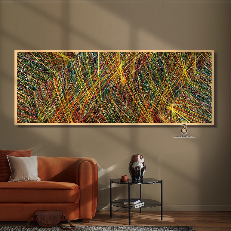 Tranh Canvas | Tranh Trừu Tượng | Abstract 1FHABS004 | Tranh Căng Khung Cao Cấp | Tặng Kèm Đinh Đa Năng