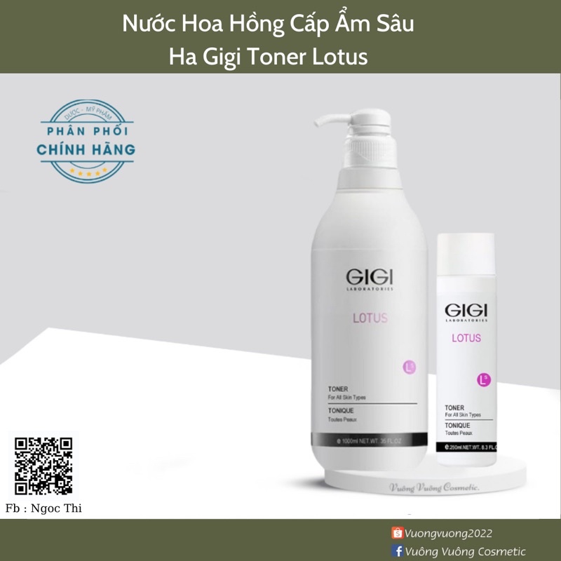 Nước hoa hồng GIGI lotus Toner phục hồi cấp nước mềm da