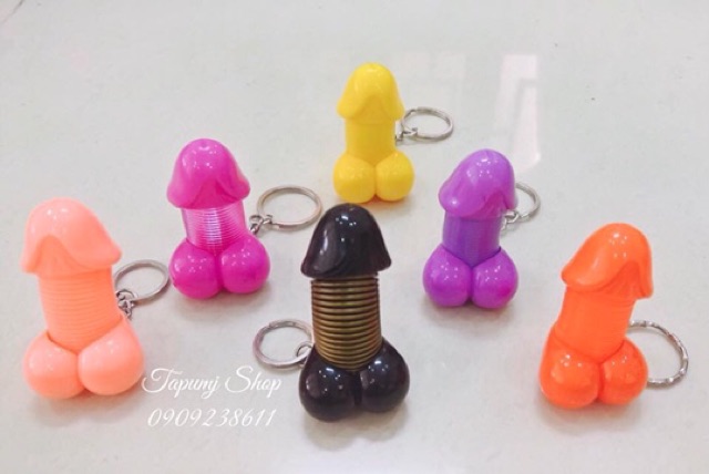 Combo 10 móc khoá ciu lò xo