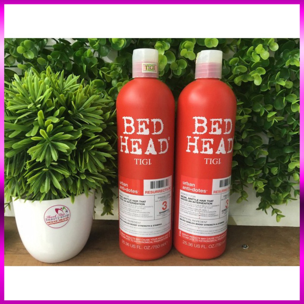 [Hàng Chuẩn] Cặp Dầu Gội , Xả ⚡FreeShip⚡ TIGI_BEDHEAD Đỏ 750ml| Phục Hồi Tóc Khô Sơ Hư Tổn Cấp độ 3 [Hàng Chính Hãng]