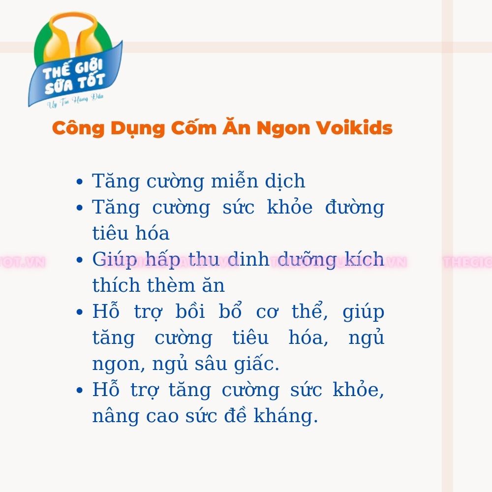 Combo Cốm Ăn Ngon Voikid &amp; Dưỡng Ẩm Dexeryl Creme 50g Chăm Sóc Sức Khỏe Bé Thegioisuatot