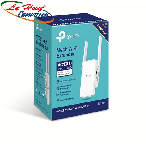 [Mã 99ELHA giảm 7% đơn 300K] Bộ Mở Rộng Sóng TP-LINK RE315 AC1200 2 băng tần