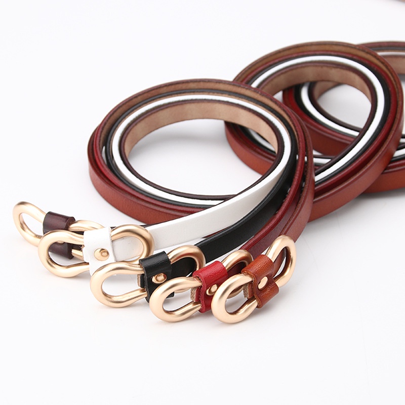 Thắt lưng da PU Haimeikang mỏng phối khóa số 8 thời trang cho nữ