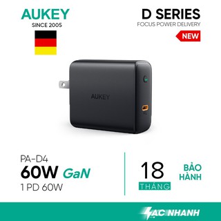 Cốc Sạc Macbook/ iPhone/ iPad AUKEY PA-D4 Type C Power Delivery 60W
