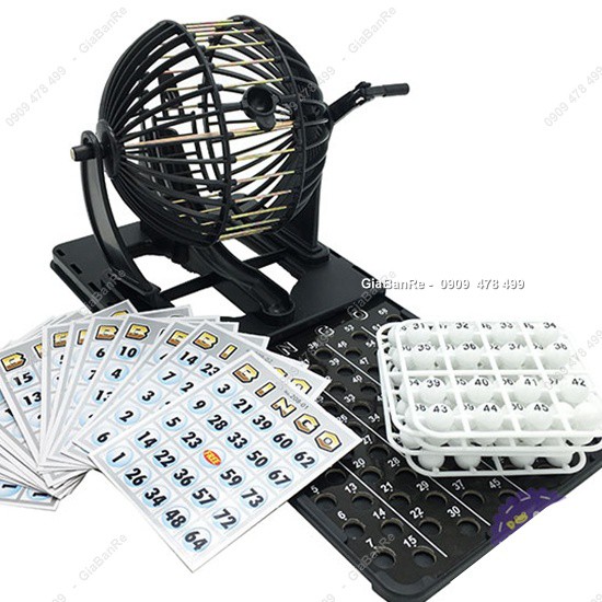 Bộ Đồ Chơi Lồng Cầu Quay Xổ Số Loto 75 Số Bingo - Cao 20cm - 9337a