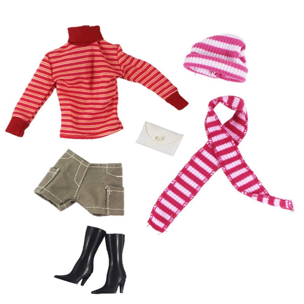 Bộ áo khoác jeans + quần short da 11.5&quot; 1/6 BJD cho búp bê