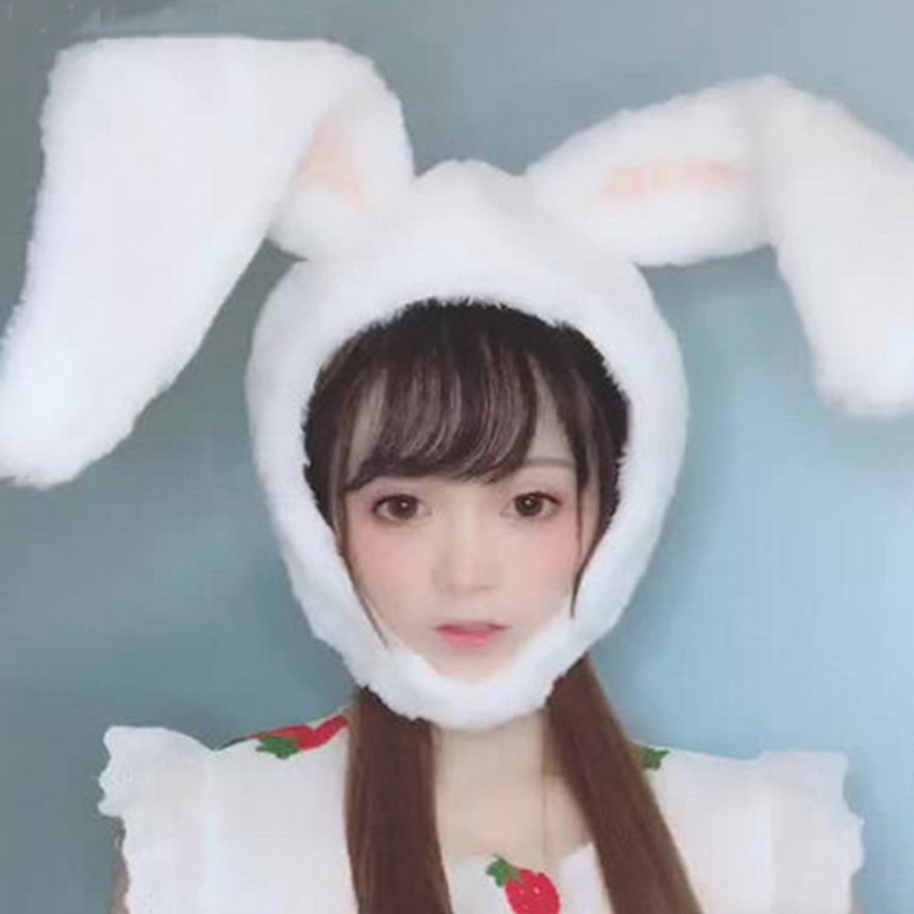 Mũ thỏ Tai dài Trang phục thỏ Trang phục ưa thích Trang phục Mũ nón Cosplay Mũ trùm đầu