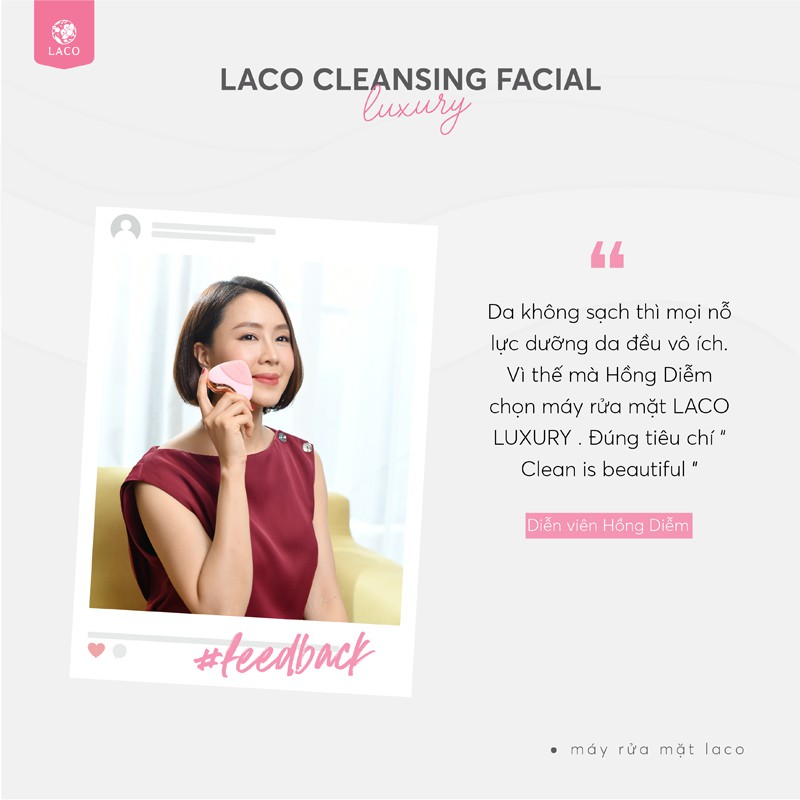 [MUA 1 TẶNG 1] Máy rửa mặt Laco Luxury Hàng Chính Hãng Bảo Hành 12 Tháng + Quà Tặng Kèm