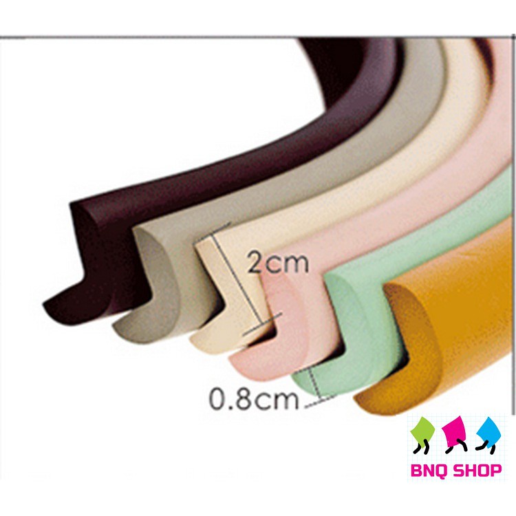 Cuộn dây V cao su bọt biển mềm dài 2m dán bọc góc cạnh bàn, tủ kính, giường an toàn cho bé_BG03