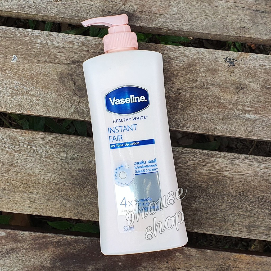 (4X-Chai Có Vòi) 01 Chai Dưỡng Thể Vaseline Healthy White Instant Fair 4X Thái Lan 350ml