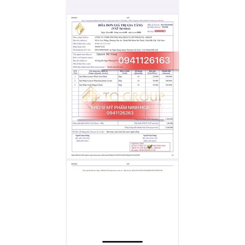 BODY THU THUỶ TOO WHITE [ chính hãng] | BigBuy360 - bigbuy360.vn