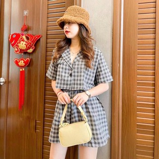 Set vest nữ kẻ sọc caro (giá sỉ)
