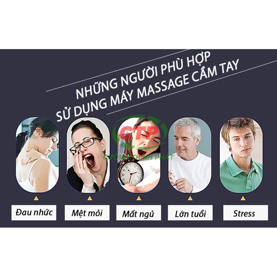 Máy massage cầm tay máy mát xa cầm tay 11 đầu hồng ngoại Luxurios