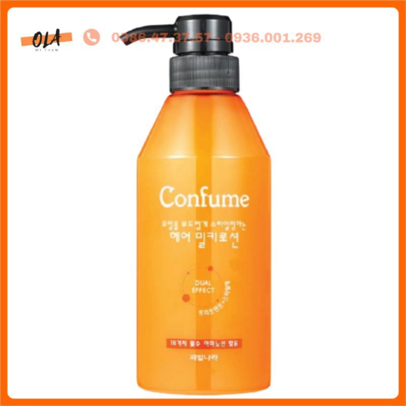 [ FREESHIP] Dầu Xả khô dưỡng và tạo kiểu Tóc Confume Hair Lotion Hàn Quốc 400ml