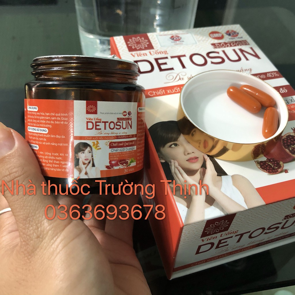 VIÊN UỐNG CHỐNG NẮNG DETOSUN | Thế Giới Skin Care