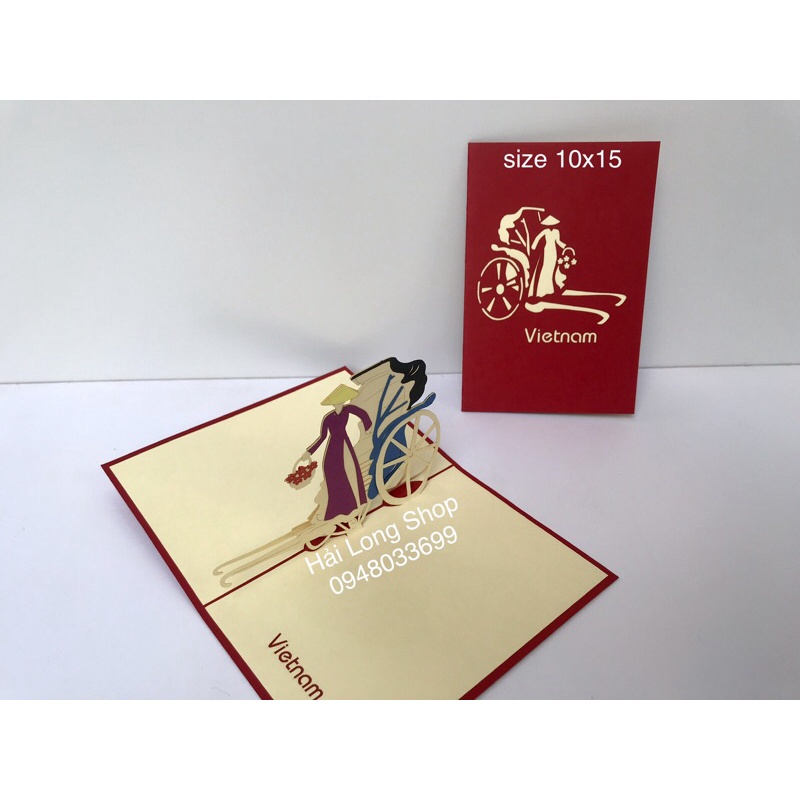 Cô gái xuống xe 1 -  Girl - Thiệp 3D