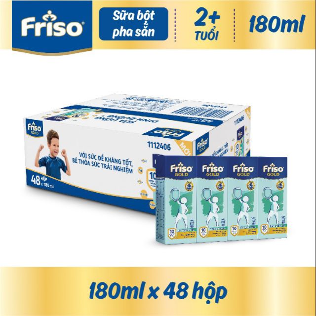 {tặng 2bộ lắp giáp }Thùng sữa Friso Gold 180ml