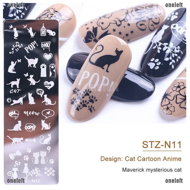 👗THỊNH HÀNH👗Nail Stamping Templates Geometry Flower Stainless Steel Nail Art Decoration