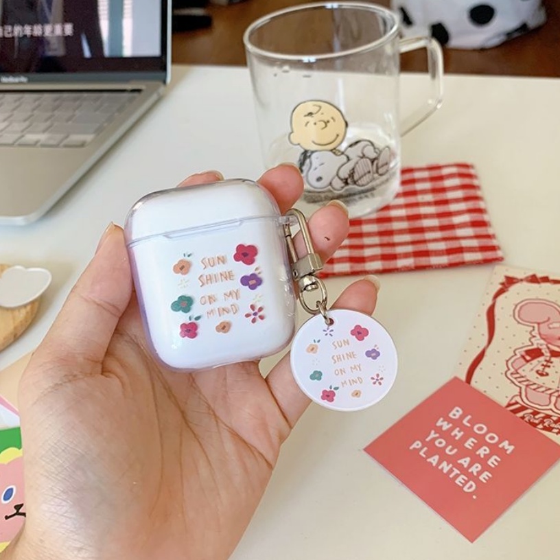 Vỏ bảo vệ hộp sạc tai nghe SPRISE mềm họa tiết hoạt hình dễ thương trong suốt thích hợp cho Airpod 1/2/Pro/3