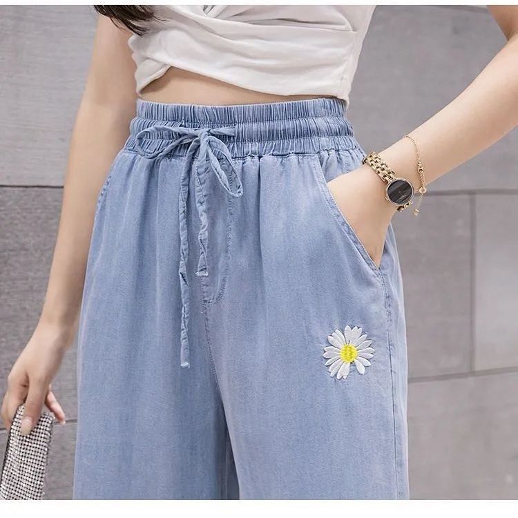 Quần Denim Lưng Cao Ống Rộng Size 3xl Thời Trang | BigBuy360 - bigbuy360.vn