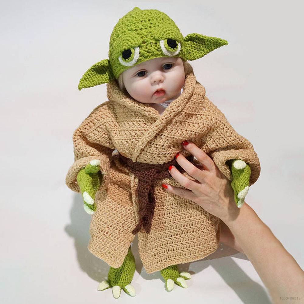 Bộ Trang Phục Hóa Trang Nhân Vật Yoda Trong Phim Star Wars Dành Cho Bé 0-6 Tháng Tuổi
