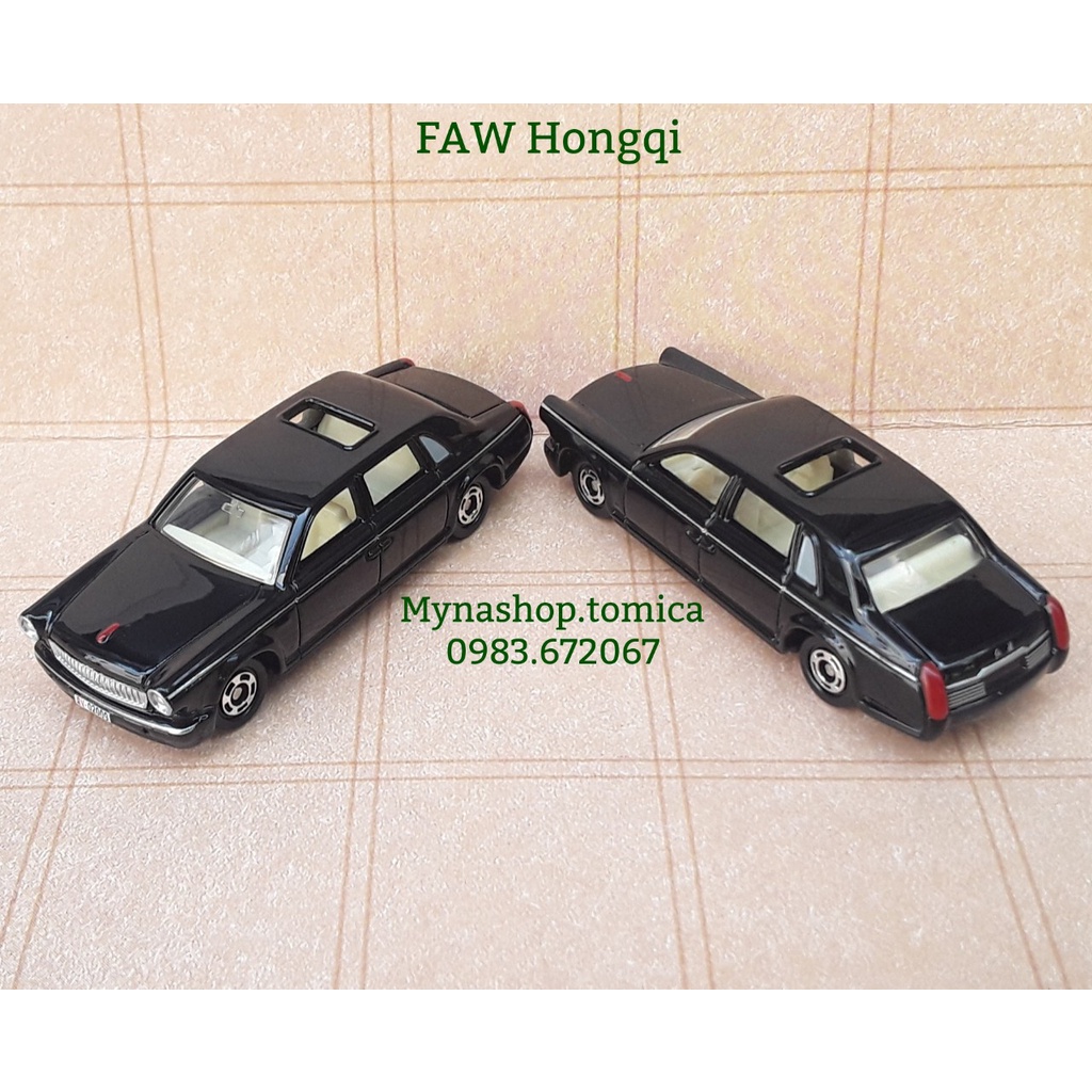 Đồ chơi mô hình tĩnh xe tomica không hộp, FAW Hongqi, dòng xe cổ