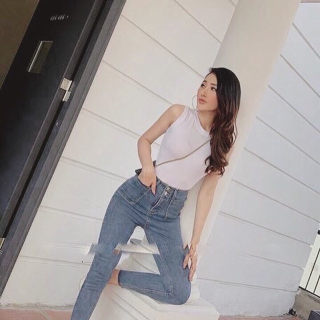 [Mã WASTMAY giảm 15% tối đa 30K đơn 150K] Bán sỉ quần bò nữ cạp cao túi trước tôn dáng QB2530 (ảnh thật+video) | BigBuy360 - bigbuy360.vn