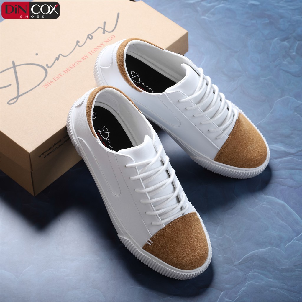 [COX] Giày Nữ/Nam Sneakers Dincox  D07 TAN- WHITE CHÍNH HÃNG