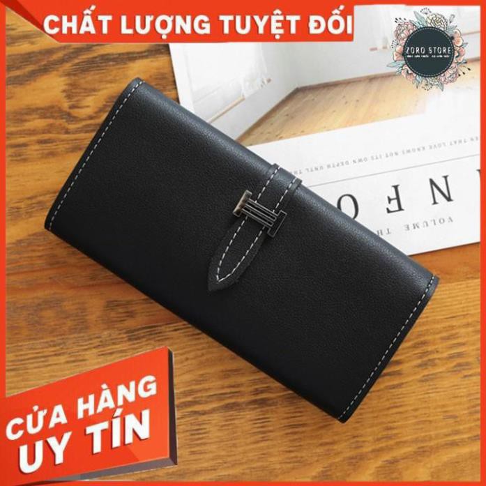 [Thanh lí xả kho] Ví nữ dài mini nhiều ngăn tiện dung, khóa cài gấp đôi , phù hợp đựng tiền và đựng thẻ ATM