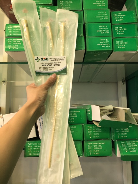 Dây thông tiểu ống thông tiểu xông tiểu sonde foley 1 nhánh Sonde Nelaton Greetmed size 8f 14fr 16fr 18fr