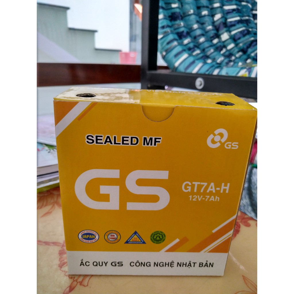 Ăc quy khô GS GT7A (12V7AH) Cho Xe SH Nhập,Dylan, Lead, scr và Liberty