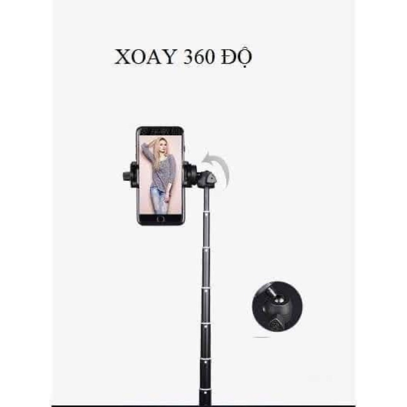 Gậy chụp hình cao cấp kiêm Tripod 3 chân dựng cho điện thoại