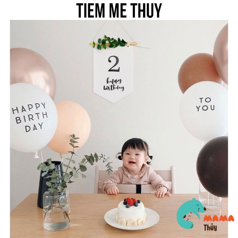 Cờ treo trang trí sinh nhật phong cách hàn quốc