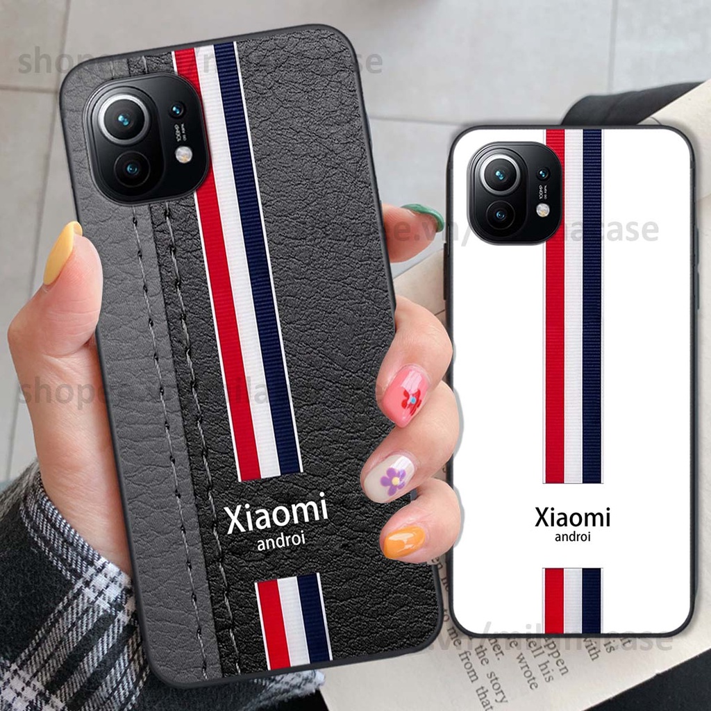 Ốp Xiaomi Mi 11 / Mi 11T / Mi 11 Lite in giả da phong cách thể thao, cá tính, thời trang