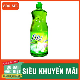 Nước Rửa Chén Bát Hữu Cơ FILY 800ml Hương Bạc Hà