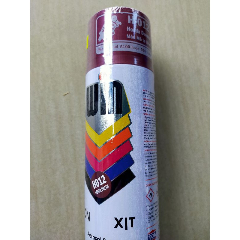 Sơn xịt win H012 đen mờ