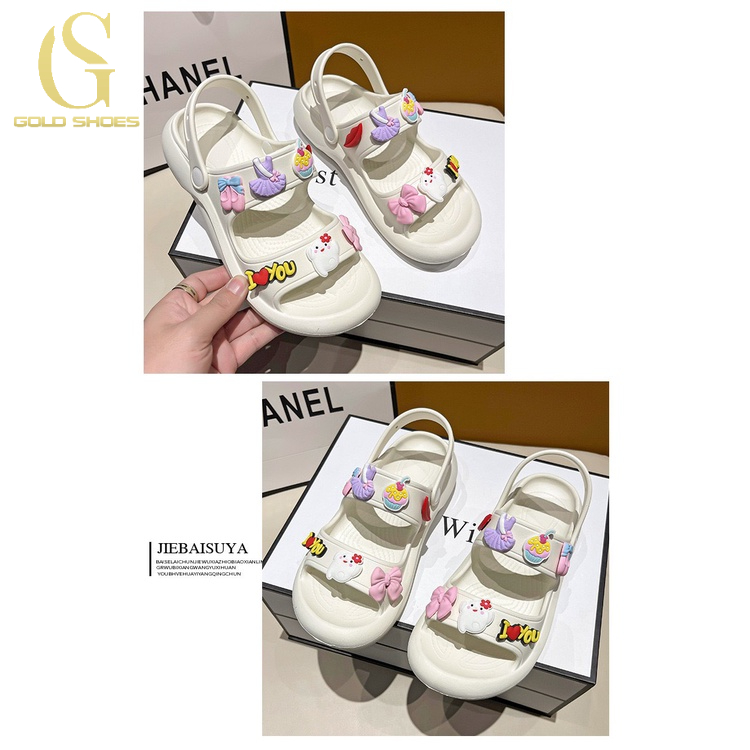 Sandal Nữ, Mẫu Dép Quai Hậu Nữ Cao Cấp  Tặng Kèm  full bộ sticker MSP : SD 2615