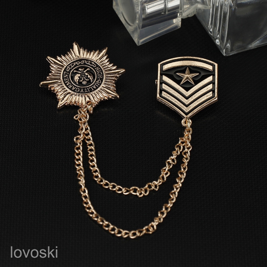 [Lovoski] Trâm Cài Áo Sơ Mi Nam Hình Ngôi Sao Phối Tua Rua Phong Cách