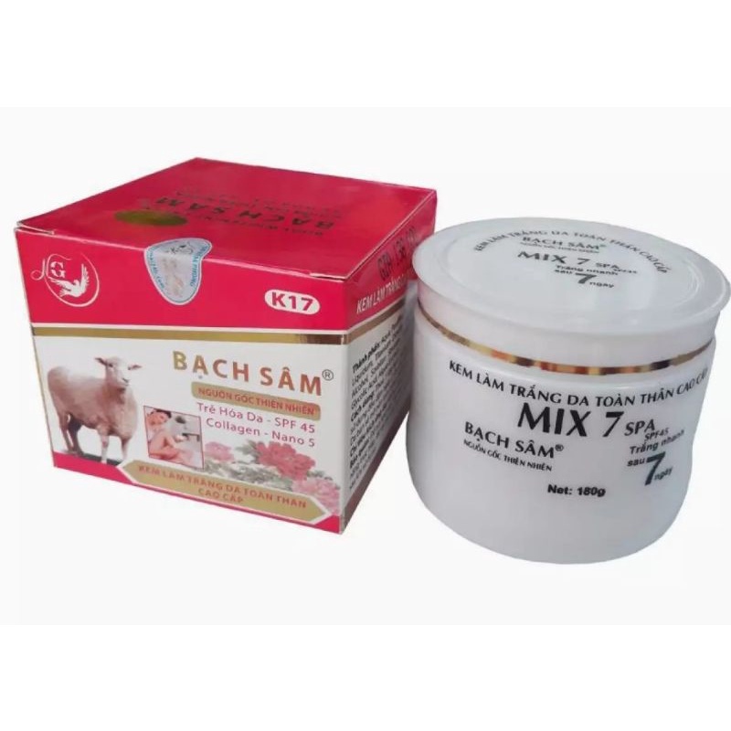 Kem Làm Trắng Da Toàn Thân Cao Cấp Bạch Sâm K17 180g